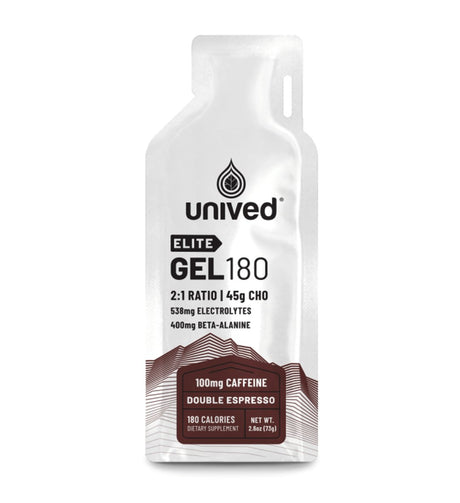 Unived Elite Gel 180 (Box of 6 Packets) | The Bike Affair