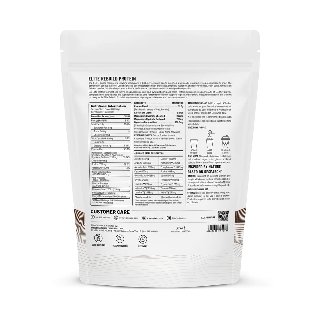 Unived Elite Rebuild Protein 30 Servings | The Bike Affair