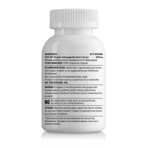 Unived KSM - 66 Organic Ashwagandha Root Extract Capsules | The Bike Affair