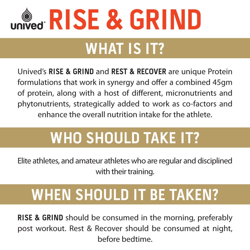 Unived Rise & Grind Protein - 30 Servings | The Bike Affair