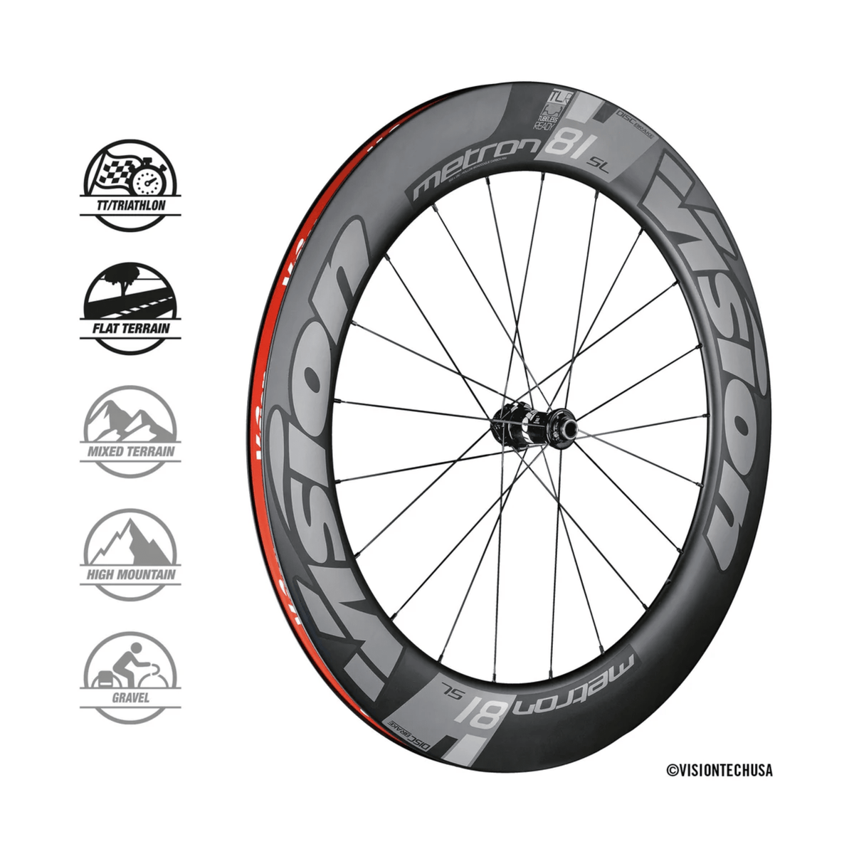 Vision Metron 81 SL Disc Brake Wheelset | The Bike Affair