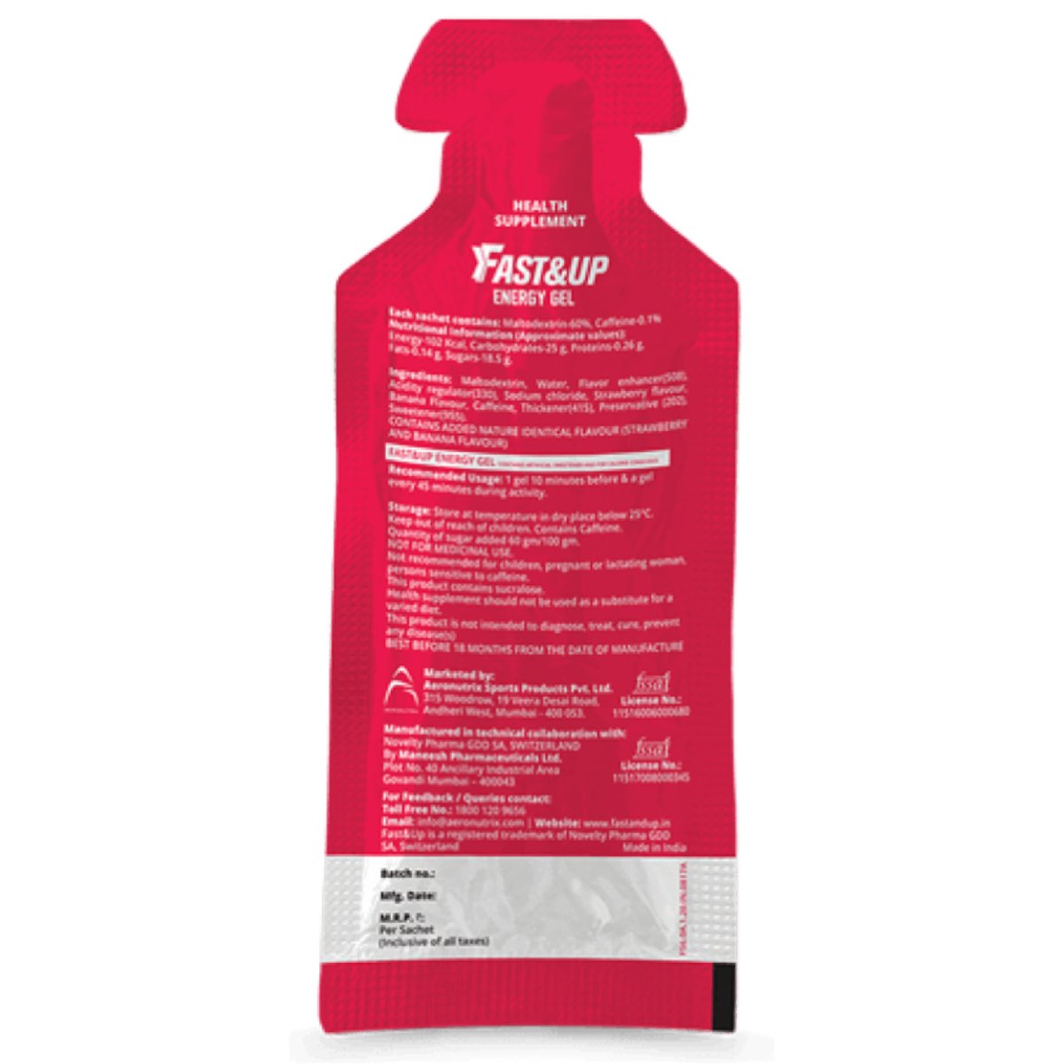 Fast&Up Energy Gel | The Bike Affair