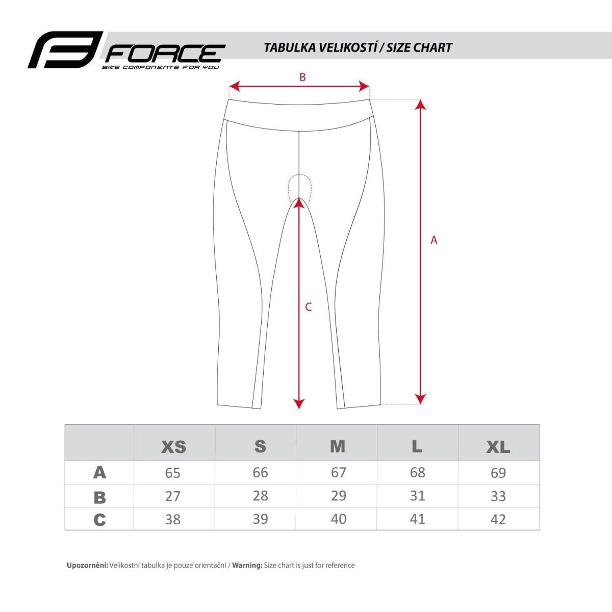 Force Lady 3/4 Black Shorts | The Bike Affair