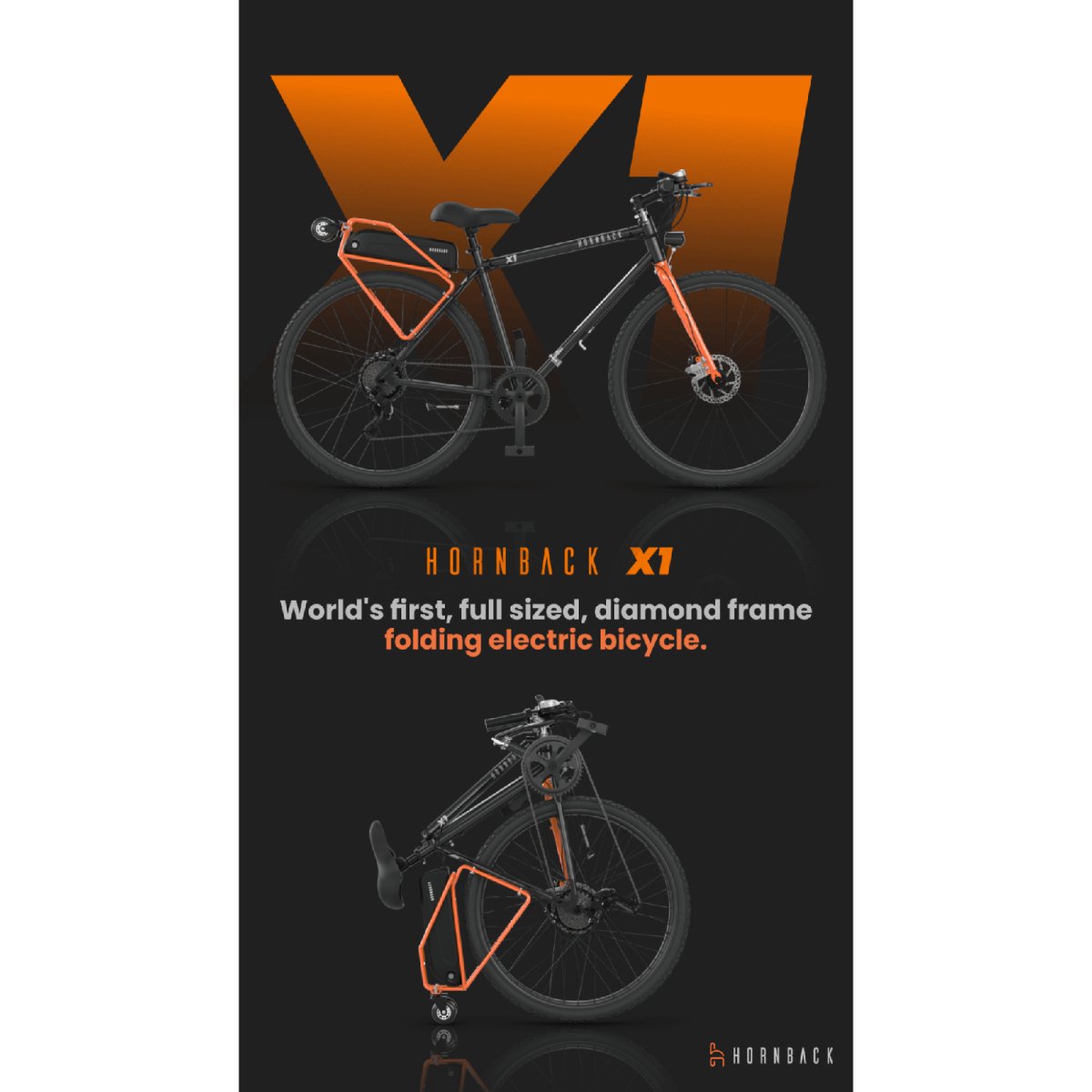 Hornback X1 Folding Electric Bicycle | The Bike Affair