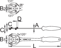 Unior 1670/2BI Cassette Wrench