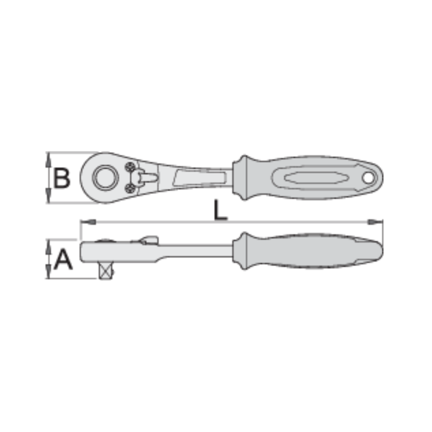 Unior 190.1/1ABI Reversible Ratchet 1/2"