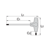 Unior 193HX Hexagonal Head Screwdriver with T-Handle 10