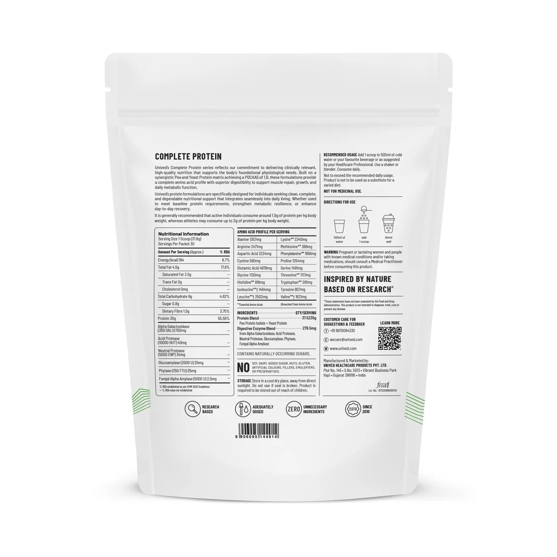 Unived Complete Protein Raw 30 Servings