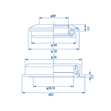 Tangeseiki Technoglide ZS225 Zero-Stack Headset, ZS44/ZS56