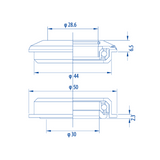Tangeseiki Technoglide ZS22 Zero-Stack Headset, ZS44/ZS44