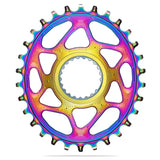 Absolute Black Oval MTB Chainring 1X Direct Mount Shimano HG+ 12 Speed Rainbow | The Bike Affair