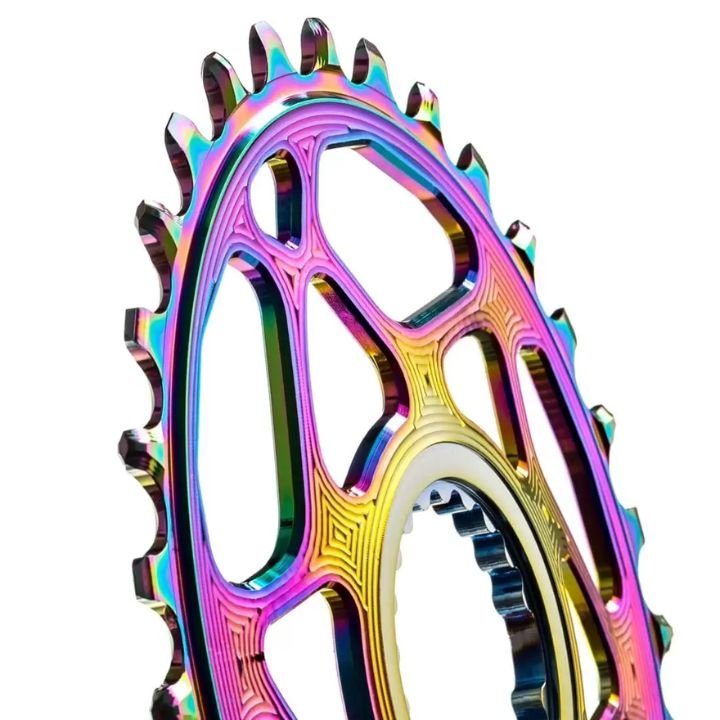 Absolute Black Oval MTB Chainring 1X Direct Mount Shimano HG+ 12 Speed Rainbow | The Bike Affair