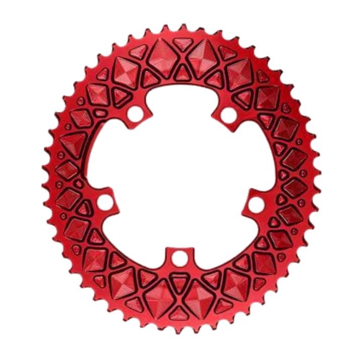 Absolute Black Oval Road Chainring 2x 110/5 Shimano (50T/52T) | The Bike Affair