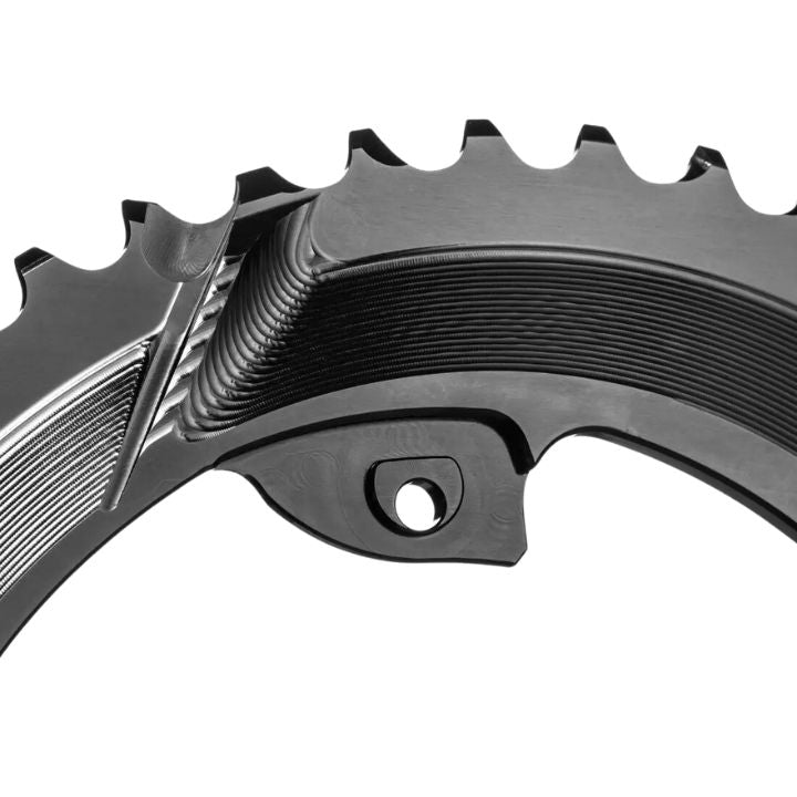 Absolute Black Oval Road/Gravel Sub-Compact Chainring 2X 110/4 BCD (48T/46T) | The Bike Affair