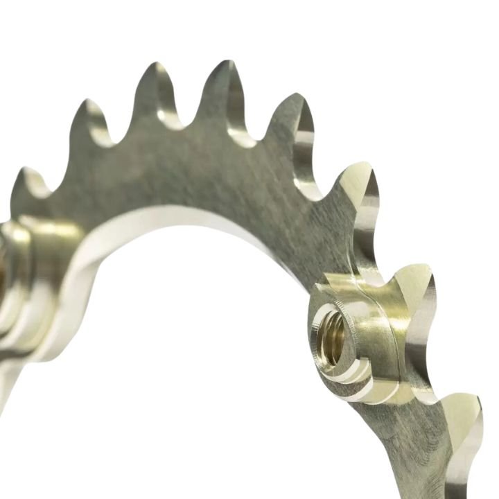 Absolute Black Oval Road/Gravel Sub-Compact Chainring 2X 110/4 BCD (48T/46T) | The Bike Affair