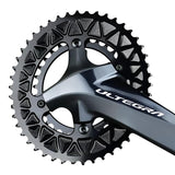 Absolute Black Oval Road/Gravel Sub-Compact Chainring 2X 110/4 BCD (48T/46T) | The Bike Affair