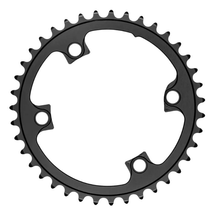 Absolute Black Round Road Chainring 2X 110/4 Shimano 9100 (50T/52T/53T) | The Bike Affair