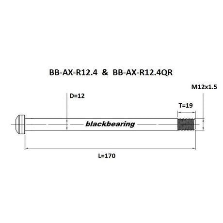 Blackbearing R12.4 12mm Thru-Axle