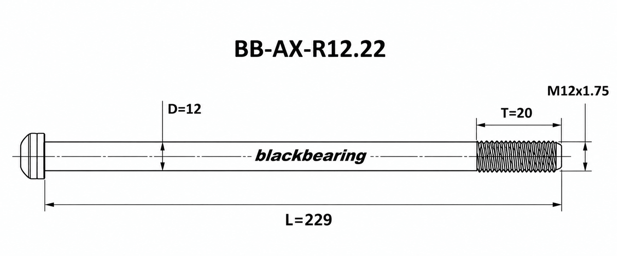 Blackbearing R12.22 12mm Thru-Axle | The Bike Affair