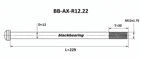 Blackbearing R12.22 12mm Thru-Axle | The Bike Affair