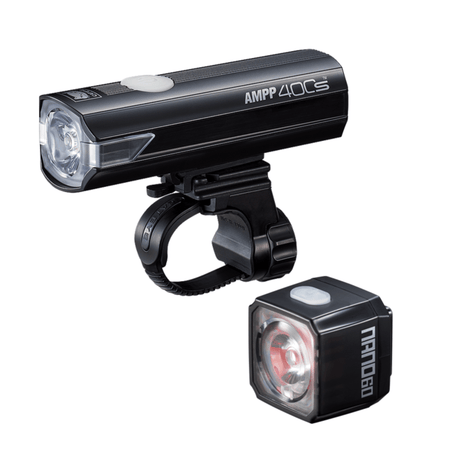 Cateye Ampp400S + Nano60 HL - EL084S/TL - LD830 Combo Light (Rechargeable Type C) | The Bike Affair