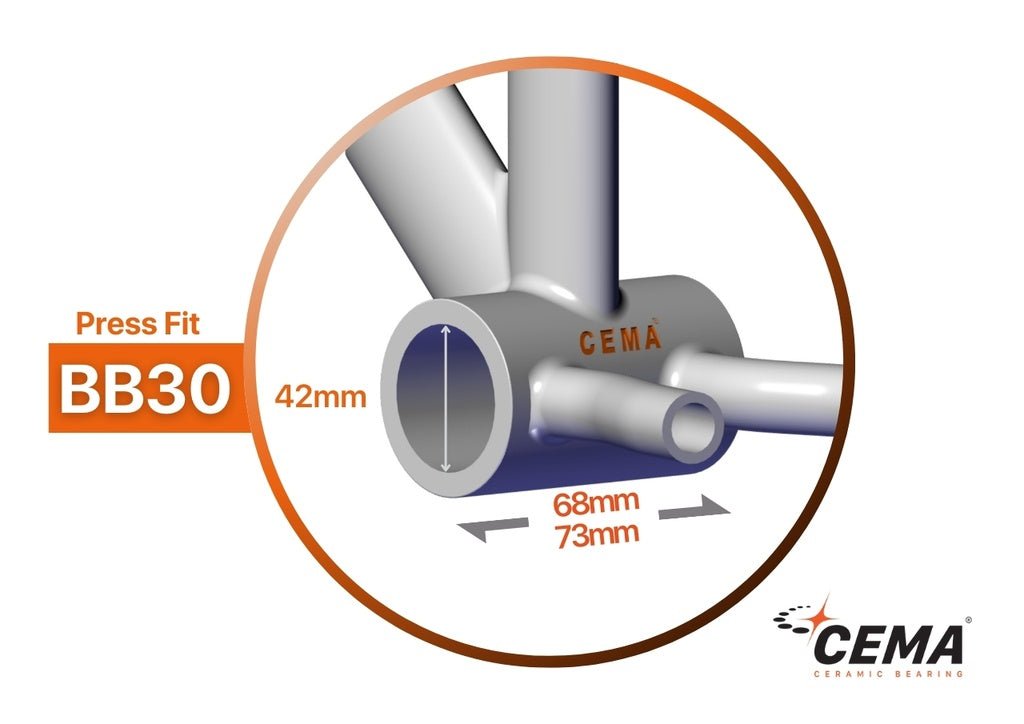 Cema BB30 Set for BB30/PF30 Cranks Chrome Steel Bearing | The Bike Affair