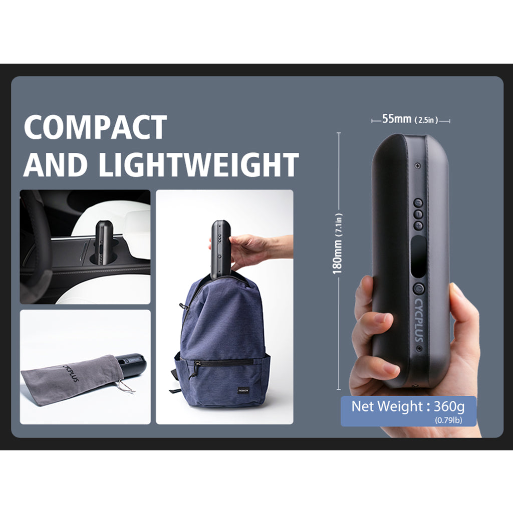 Cycplus A2 Electric Air Pump compact and lightweight, 360 g