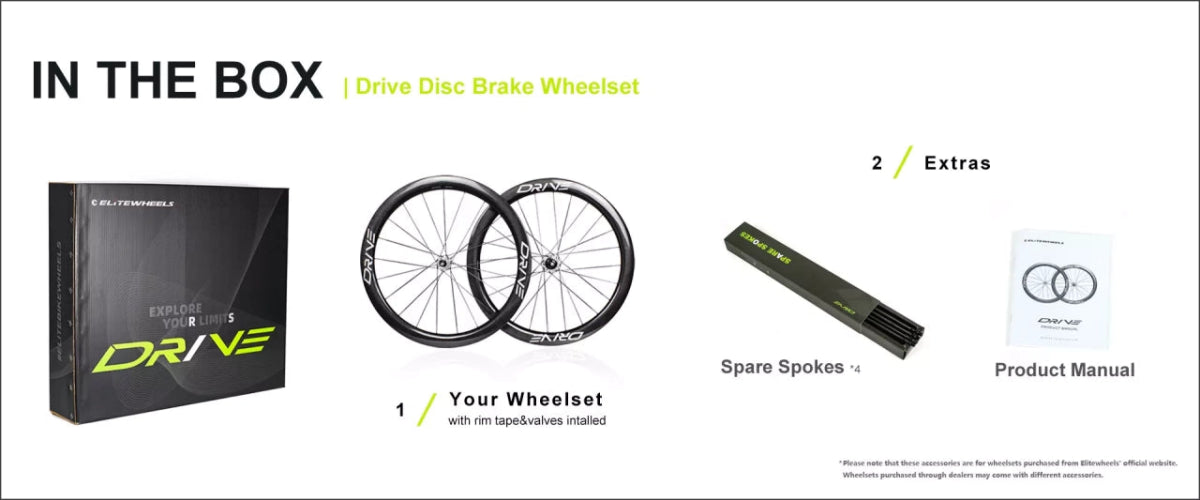 Elite Drive 50D Carbon Tubeless Ready Disc Brake Wheelset | The Bike Affair