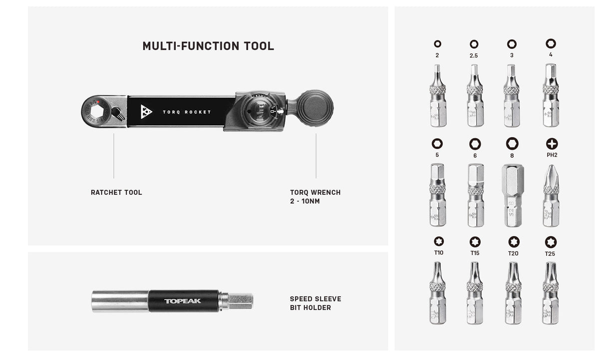 Topeak Torq Rocket miniEX 2-10Nm Torque Wrench