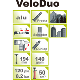 IceToolz A111 VeloDuo High Pressure / High Volume Alu Mini Pump | The Bike Affair