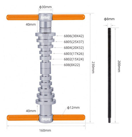 IceToolz E296 Hub Bearing Installation Kit