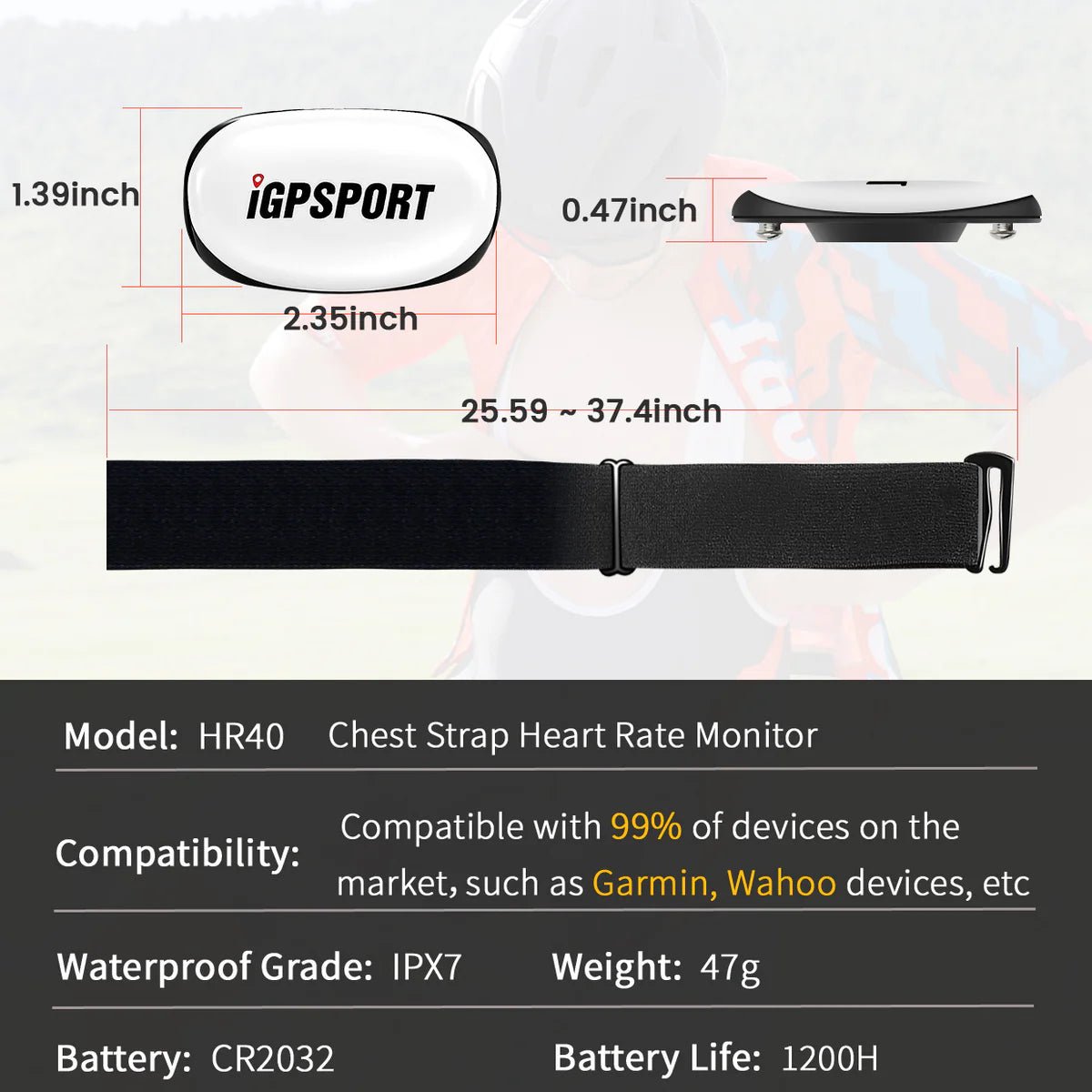 IGPSport Heart Rate Monitor Chest Strap | The Bike Affair