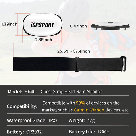 IGPSport Heart Rate Monitor Chest Strap | The Bike Affair