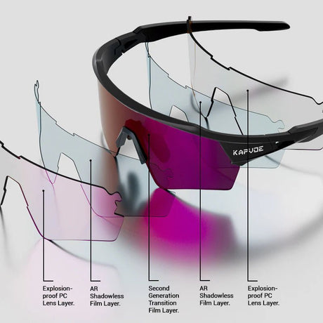 Kapvoe DreamChaser Wings Photochromic Shadowless Sunglasses | The Bike Affair