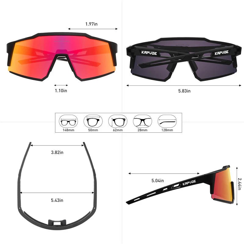 Kapvoe KE9022 Multi - Lens Sports Sunglasses | The Bike Affair