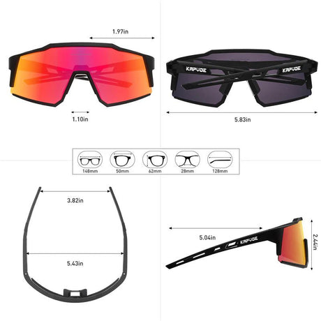Kapvoe KE9022 Multi - Lens Sports Sunglasses | The Bike Affair