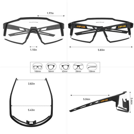 Kapvoe KE9022 Photochromic Sports Sunglasses | The Bike Affair
