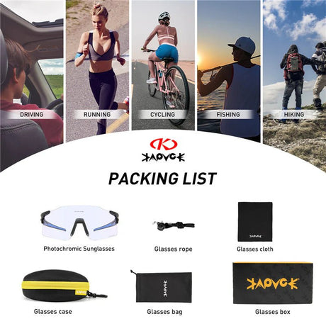 Kapvoe Revo X27 Rimless Photochromic Sunglasses | The Bike Affair