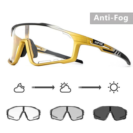Kapvoe X76 Anti - Fog Photochromic Sunglasses | The Bike Affair