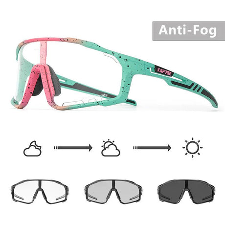Kapvoe X76 Anti - Fog Photochromic Sunglasses | The Bike Affair