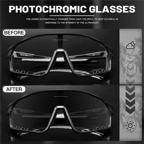 Kapvoe X76 Anti - Fog Photochromic Sunglasses | The Bike Affair