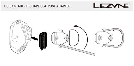 Lezyne D - Shape Seatpost Adapter For Tail Light | The Bike Affair