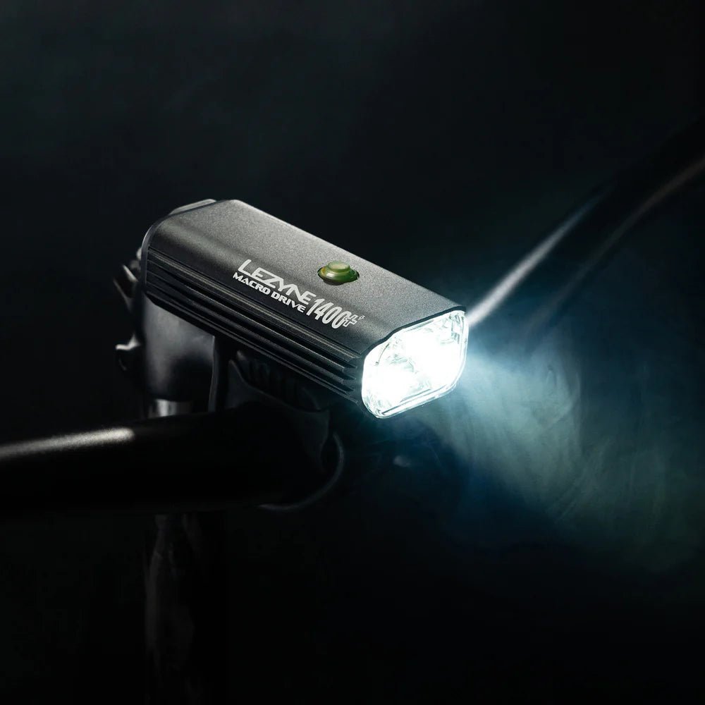 Lezyne Macro Drive 1400+ Lumens Black Head Light | The Bike Affair