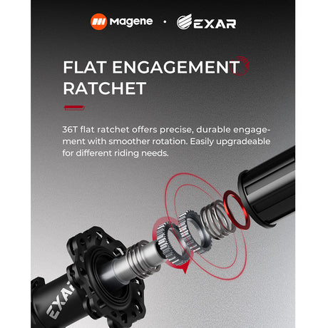 Magene Exar Pro GR45 Carbon Gravel Disc Brake Wheelset - 45mm | The Bike Affair