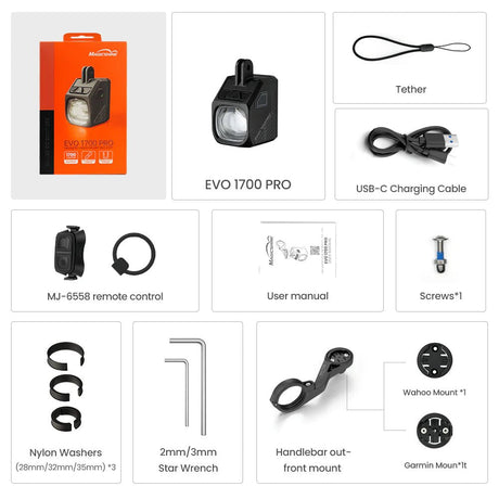 Magicshine Evo 1700 Pro Magnetic Smart Head Light | The Bike Affair