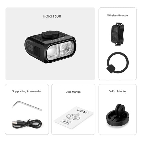 Magicshine Hori 1300 Dual Mounted Head Light | The Bike Affair
