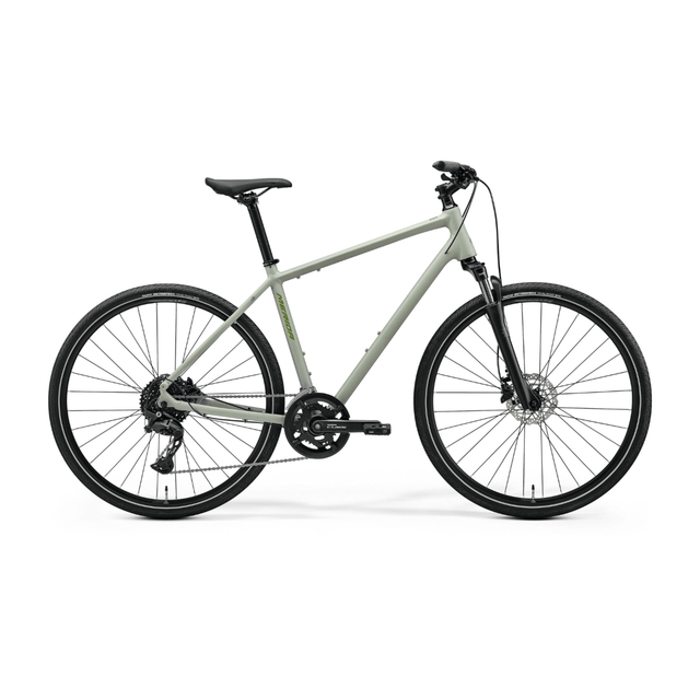 Merida Crossway 300 2026 Hybrid Bicycle, Matt Early Moss Grey (Green)