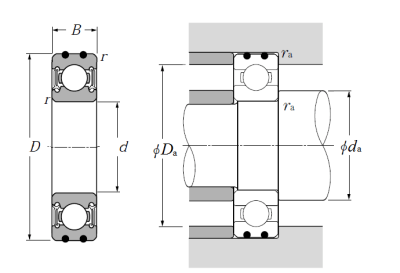 NTN 6200 LLU - 2RS Chrome Steel Deep Groove Ball Bearing 10x30x9 mm | The Bike Affair