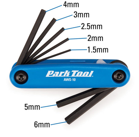 ParkTool AWS - 10 Fold - Up Hex Wrench Set | The Bike Affair