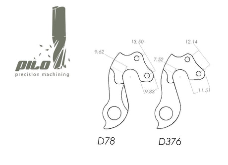 Pilo D78 Derailleur Hanger for Canyon, Focus, KSM, Marin, Merida.....